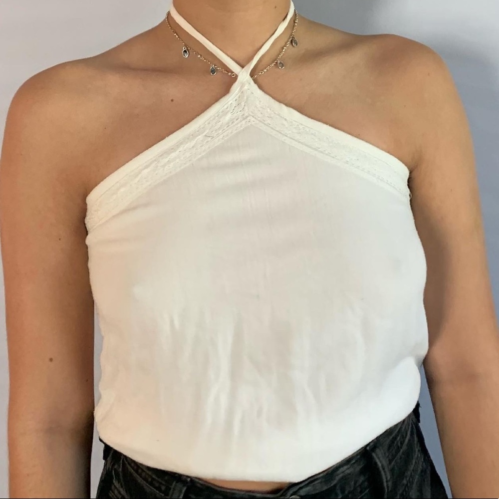 Cute white cross tank